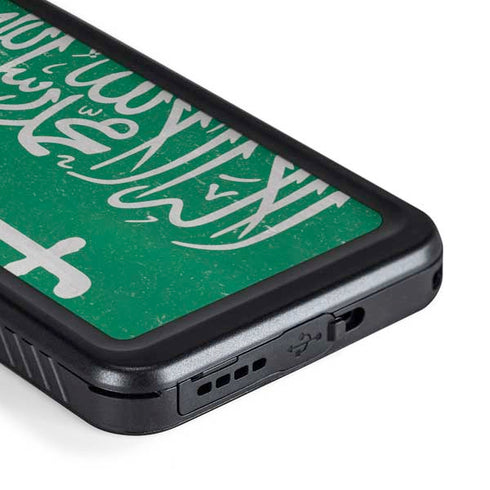 Saudi Arabia Flag Distressed Galaxy S23 Plus Waterproof Case